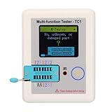 多機能テスター、3.5インチカラフルディスプレイポケット付き多機能TFTバックライトトランジスタLCR-ダイオードトライオード用TC1テスターコンデンサ抵抗トランジスタLCR ESR NPN PNP MOSFET LW21