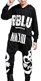 EOZY ダンスウエア キッズ 子供服 セットアップ 衣装 女の子 男の子 スポーツウェア 長袖 スウェット ジャージ トップス パンツ 上下セット 130