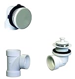 ウエストブラスd594prk-05 Illusionaryオーバーフロー、SCH。40 PVC Plumbersパックwith Pull &ドレインTubシール、、、ポリッシュニッケル D594PRK