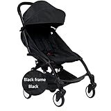 新生児折り畳み式ベビーカー傘トロリーベビーカープラム旅行ポータブル軽量ベビーカー (ブラック)