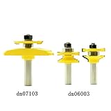 dms15005　ドアパネル・バックカッター付3点セット（ビーズネイル）ルータービット1/2Microtungsten carbide