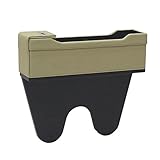 Kobwa PUレザーカーシートサイドポケットオーガナイザーコンソールGap Filler withコインホルダーストレージ driving seat ベージュ 6025779855761