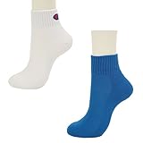 (チャンピオン)Champion クォーターレングス　ビッグロゴソックス２足組 HJ （012）ホワイトXブルー 19-24cm CMSBH203