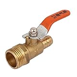 uxcell　ボールバルブ　ガスフロー　1/2BSP おネジ－ホーステールコネクタ　2個入り