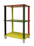 ORE International Kids' Primary-Color 3-Tier Rectangle Shelves [並行輸入品]