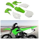 Kojem フルプラスチックキット ボディワーク 2001-2013 カワサキ KX85 KX100対応 (グリーン+ホワイト)
