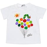 2017年 夏物 はらぺこあおむし 天竺 風船柄 半袖Ｔシャツ THE WORLD OF ERIC CARLE ホワイト◇90cm