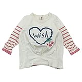 【H28年春物】 chocola(ショコラ) 天竺チュニック長袖Tシャツ 95cm/コーラルピンクボーダー NO.CH-1621-13050