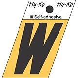 hy-ko gr-10 / Wアルミ角度カットwith文字W、1.5インチ、ブラック
