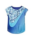 (ナイキ) NIKE キッズTシャツ Swoosh Blocking Dri-Fit Short Sleeve Tee (Little Kids) Comet Blue 6X Little Kids 