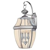 Sea Gull Lighting 8040-965 3-Light Lancaster Medium Outdoor Wall Lantern, Clear Beveled Glass and An