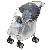 ティーレックス オールオーバー デラックス ベビーカー用レインカバー 5ツ星の透明感 ハンドルカバー付き フロントオープン 切替可能