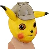 映画ポケモン探偵ピカチュウコスプレマスクラテックス動物ヘッドギア大人子ハロウィンコスプレ衣装小道具マスク