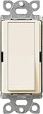 Lutron SC-4PS-ES Diva Satin Colors 15-Amp 4-Way Switch, Eggshell [並行輸入品]