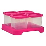 Green Sprouts - Fresh Baby 食品アンブレイカブル キューブ 4 オンス。ピンク - 4パック