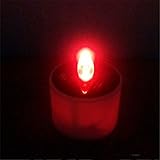 Zehui電子ちらつきソーラー電源LEDランプ常夜灯フレイムレスキャンドルforアウトドアキャンプ緊急インドアパーティー装飾レッドライト6個