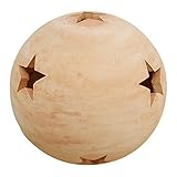 オーナメント スターボール大サイズ 星形透かし彫り オブジェ 置物 おしゃれ 白薄化粧 陶器 テラコッタ ガーデンライト用 3610L