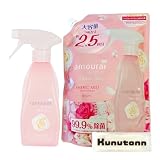 サムライウーマン ファブリックミスト ホワイトローズの香り 本体 370ml 1個 + 詰め替え 800ml 1個セット + Kunutonnオリジナルロゴ入りhおしぼり付