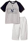 [メジャーリーグベースボール] MLB パジャテコ(綿混半袖トップス+空羽ドビー6分丈パンツ) ボーイズ 66833YH グレー 日本 130 (日本サイズ130 相当)