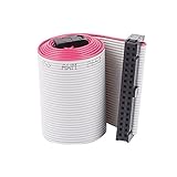 uxcell　ジャンパーワイヤ　IDCフラットケーブル　リボンケーブル　オス-オスコネクタ　34ピン　34ウェイ　66cm長さ