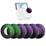 NEEWER NDフィルターセット 6枚入り UV/CPL/ND8/ND16/ND32/ND64 コンパチブル GO Ultra ねじ込み式 円偏光 減光 UV保護レンズフィルター HD光学ガラス アクションカメラアクセサリー FL-C53