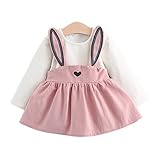 mioim ベビー服 ワンピース 長袖 女の子 ドレス 秋冬 チュニック 可愛い ウサギ耳 オシャレ 通園 発表会 旅行 記念日 プレゼント