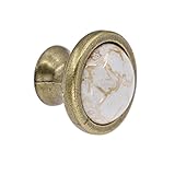 Viviseason(ビビシーズン) 取っ手 ハンドル ドア取っ手 引き出し取っ手 つまみ 大理石の花柄付き セラミック 戸棚ノブハンドル 6つのデザイン選択可能