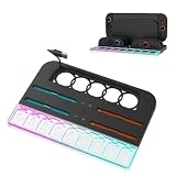 XBERSTAR コントローラー充電ドック for Nintendo Switch 2用 for Joy-Con充電スタンドステーション 収納式カセット カラフルライト付き