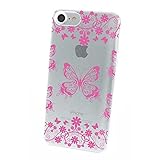 Xperia 1 III SO-51B / SOG03 スマホケース カバー ポリカーボネート製 透明 クリア デザイン 蝶々 シルエット Butterfly [デザインB/ピンク] 桃色 TK-841B エクスペリア テン マークスリー docomo ドコモ au