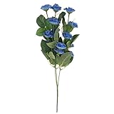 Fenteer おしゃれ　人工フラワー　DIY　工芸品　装飾　人工バラ　２色選べる - 青