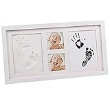 新生児の少女と男の子のための赤ちゃんの手形キットとフットプリントのフォトフレーム、パーソナルベビーギフト、部屋の壁の保育園の装飾のためのキープシークボックスの装飾 (サイズ : C)