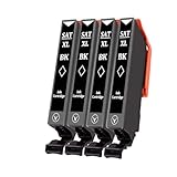 EPSON用 エプソン用 SAT 互換インク サツマイモ SAT-BKブラック 4本セット対応機種:EP-815A EP-814A EP-813A EP-812A EP-715A EP-714A EP-713A EP-712A 【増量版/残量表示/個包装】