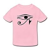 星 ２～６歳子供 半袖 男女兼用 目 宗教 標識 十字架 オリジナル ティー Tシャツ Pink 5-6 Toddler