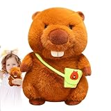 ポップアップ マスコットぬいぐるみ リトルビーバー人形 - ビーバーぬいぐるみ動物漫画カピバラビーバー人形ぬいぐるみギフト- 小さなビーバーのおもちゃ かわいいビーバーぬいぐるみ 動物人形 ソフトリアルな抱きしめるぬいぐるみ男の子、女の子、大人、子供向けの愛らしいぬいぐるみのおもちゃ