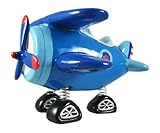 ブルー複葉機Bobble Piggy Bank複葉機