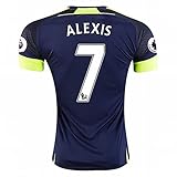 2016 2017 Arsenal 7 Alexis Sanchez The Third Away Football Soccer Jersey in Navy For New Season M