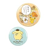 ティーズファクトリー ポムポムプリン チームプリン漫画 ペア缶バッジ もぐもぐ Φ5.6×D0.5cm SR-5542945TM