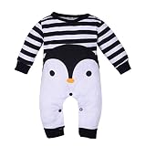 ホット、yang-yiファッション新生児赤ちゃん女の子男の子長袖Cartoon Printロンパースジャンプスーツパジャマ服装 90cm/12M ブルー