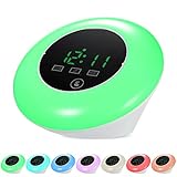 Decdeal デジタル LED 目覚まし時計 USB＆バッテリー 12H/24H °C/°F 表示 USBポート付き RGBカラーライト 目覚まし時計