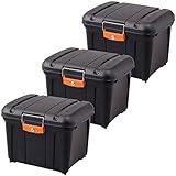 アイリスオーヤマ 職人の車載ラック 専用 密閉ハードBOX 3個セット MHB-460 ブラック ／オレンジ