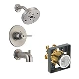 Delta Delta KTSDTR-T14459-SS Trinsic Tub/Shower Kit Pressure-Balance Single-Function Cartridge, Bril