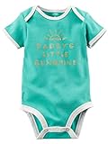 Carter 's Baby Girls ' Daddy 's Little Sunshineボディスーツ カラー: グリーン