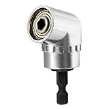 ドリルビット ポータブルドリル ユニバーサルソケット アングルドライバー エクステンションソケット ドライバー用ライトアングル エクステンションソケット(角度: 105度) 1/4インチ六角磁気ビット