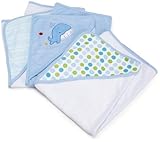 Spasilk 3 pack Soft Terry Hooded Towel Set, Blue by Spasilk [並行輸入品]