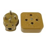 uxcell 　プラグソケットセット　配線し直し 　三相4線式　3P4W　ラウンド　AC 440V 25A