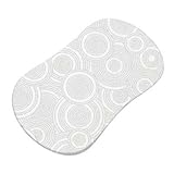 SheetWorld Fitted Bassinet Sheet (Fits Halo Bassinet Swivel Sleeper) - Grey Multi Circles - Made In 