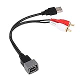 Qiilu オーディオビデオUSB RCAアダプタ ケーブル 日産キューブJuke Versa用