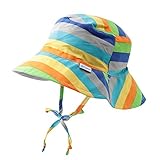 アイプレイ リバーシブル ベビー 帽子 サンハット 日よけハット (サイズ：9-18m、カラー：Gray Multistripe） iplay [並行輸入品]