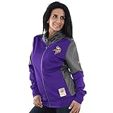 Minnesota VikingsレディースMajestic NFL「Speed Fly "フルZipフリースジャケット – パープル/チャコール