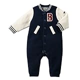 mikihouse Double_B(ミキハウスダブルB)スタジャン風 防寒カバーオール フリー(60-80cm),紺